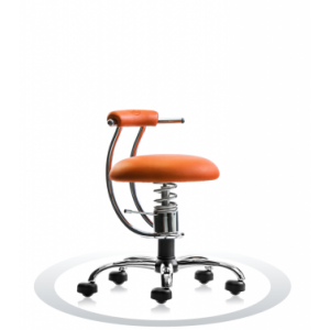 Ergonomische stoel Spinalis Smart Chrome oranje